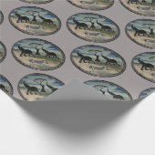 アフリカ・ケニヤ美しいエレガント野生生物 ラッピングペーパー (角)