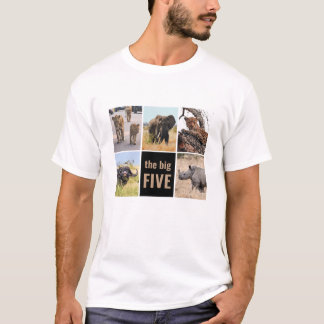 アフリカ・サファリのビッグファイブの写真 Tシャツ