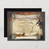 アフリカ・サファリ・サンセット・リハーサルディナー 招待状 (正面/裏面)