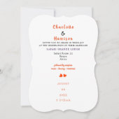 アフリカ・サファ結婚リの目的地招待状 招待状 (正面)