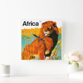 アフリカ～サベナ スクエア壁時計 (ホーム)