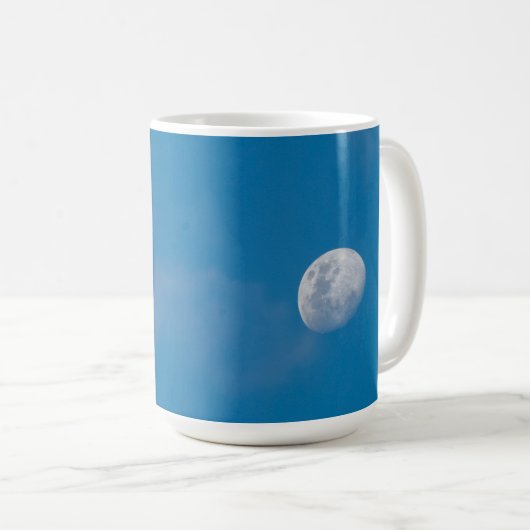 アフリカ ザンビアの朝の月 コーヒーマグカップ (正面右)