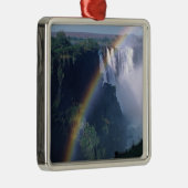 アフリカ、ジンバブエ。ビクトリア滝 メタルオーナメント (右)