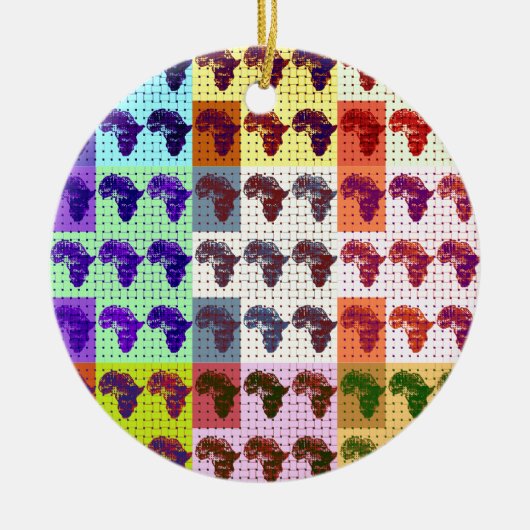 アフリカ セラミックオーナメント (正面)