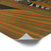 アフリカ・ゼブラヴィンテージ旅行ポスター ポスター (角)