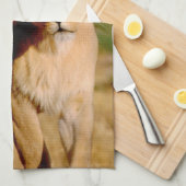 アフリカ、ナミビア、奥島。ライオンとライオン キッチンタオル (四つ折り)