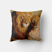 アフリカ、ナミビア、奥島。ライオンとライオン クッション (裏面)