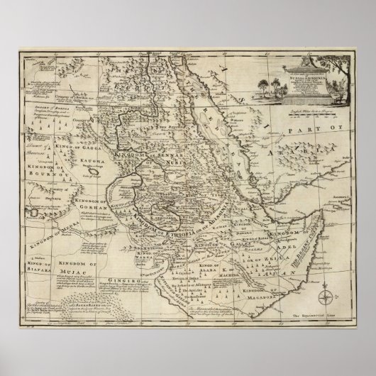 アフリカ，ヌビアとアビシニア ポスター (正面)