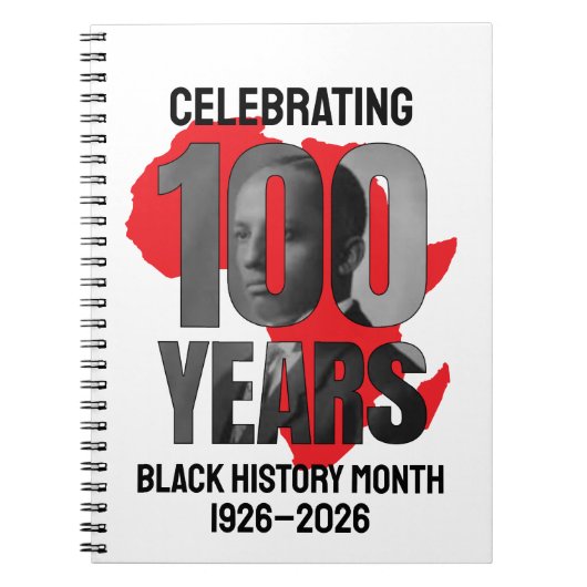 アフリカ ブラックヒストリー月間100周年記念 ノートブック (正面)