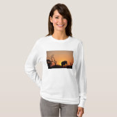 アフリカ, ボツワナ, チョベ国立公園, 日没 Tシャツ (正面フル)