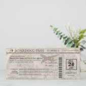 アフリカ ボーディングパス ウェディング インビテーション (スタンド正面)