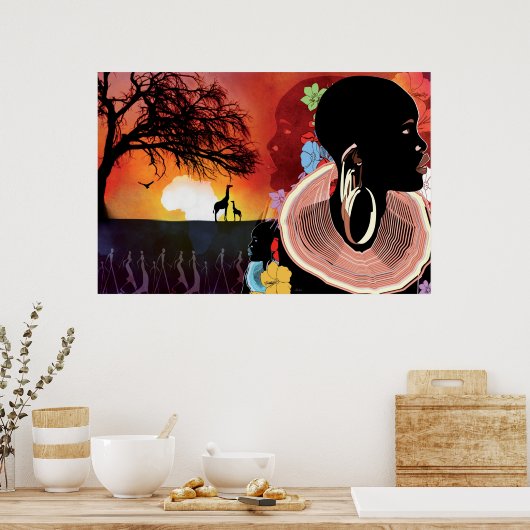 アフリカ ポスター (キッチン)