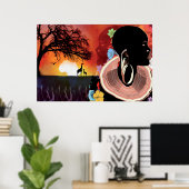 アフリカ ポスター (ホームオフィス)