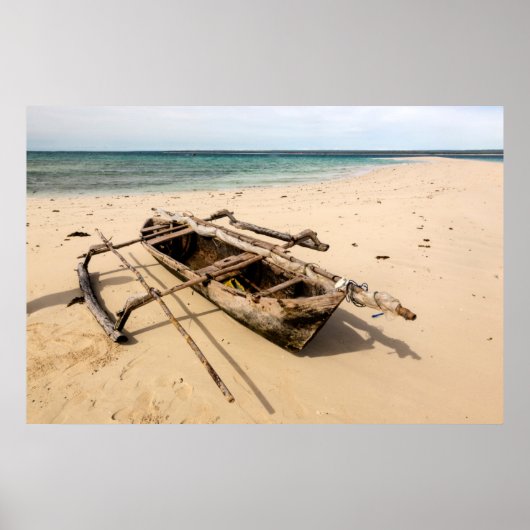 アフリカ、モザンビーク、モグンダ島 ポスター (正面)