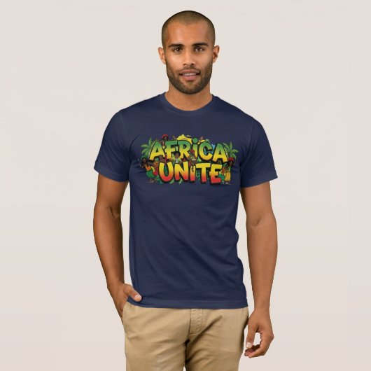 アフリカ・ユナイト レゲエ Tシャツ (正面フル)