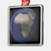 アフリカ、ヨーロッパ、中東を示す全地球 メタルオーナメント (左)