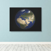 アフリカ、ヨーロッパ、中東Eの完全な地球 キャンバスプリント (インサイチュ (ウッドフロア))