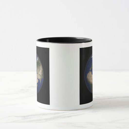 アフリカ、ヨーロッパ、中東Eの完全な地球 マグカップ (中央)