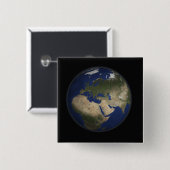 アフリカ、ヨーロッパ、中東Eの完全な地球 缶バッジ (正面&裏面)