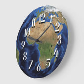 アフリカ·ラウンドの惑星地球衛星画像 ラージ壁時計 (傾斜)