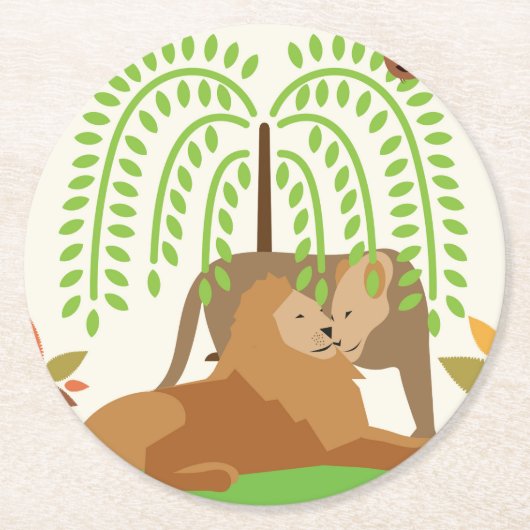 アフリカ ラウンドペーパーコースター (正面)