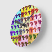 アフリカ ラウンド壁時計 (傾斜)