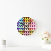 アフリカ ラウンド壁時計 (ホーム)