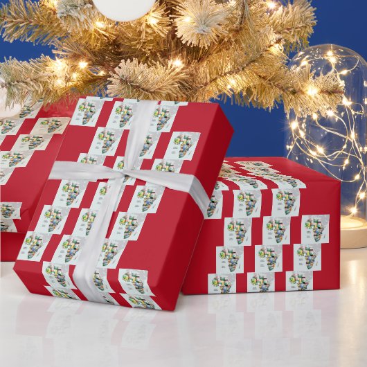 アフリカ ラッピングペーパー (クリスマス)