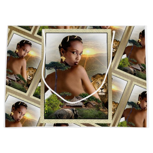 アフリカ ラージペーパーバッグ (正面)