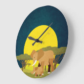 アフリカ ラージ壁時計 (傾斜)