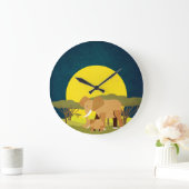 アフリカ ラージ壁時計 (ホーム)