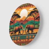 アフリカ ラージ壁時計 (傾斜)