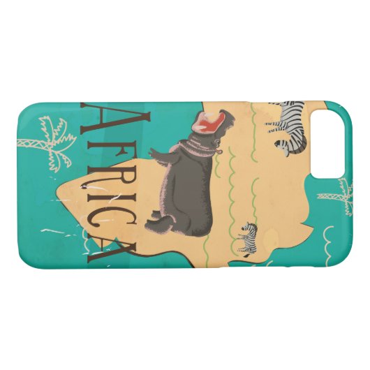 アフリカ・ヴィンテージ旅行ポスターを体験 Case-Mate iPhoneケース (裏面(横))