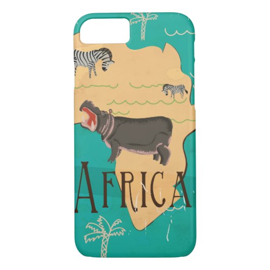 アフリカ・ヴィンテージ旅行ポスターを体験 Case-Mate iPhoneケース (裏面)