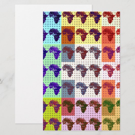 アフリカ 便箋 (正面/裏面)