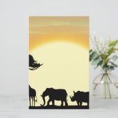 アフリカ 便箋 (スタンド正面)