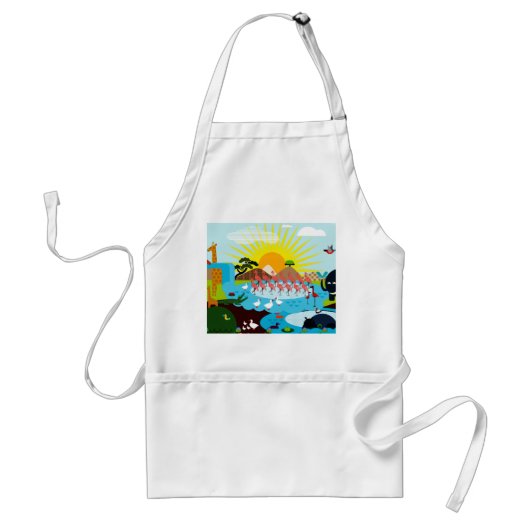 アフリカ – 動物 スタンダードエプロン (正面)