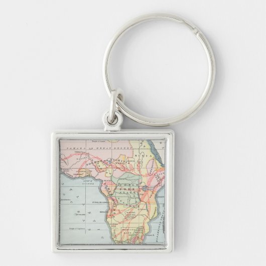 アフリカ: 地図1894年 キーホルダー (正面)