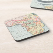 アフリカ: 地図1894年 コースター (左側)