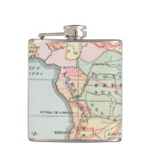 アフリカ: 地図1894年 フラスク (正面)