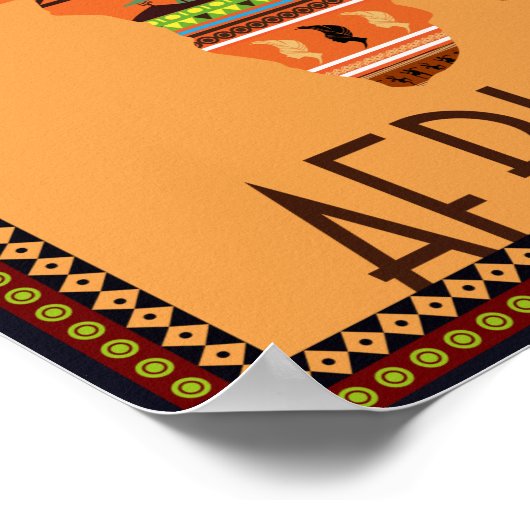 アフリカ – 地図 ポスター (角)