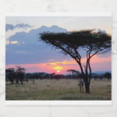 アフリカ – 日の入3 ビールラベル (シングルラベル)