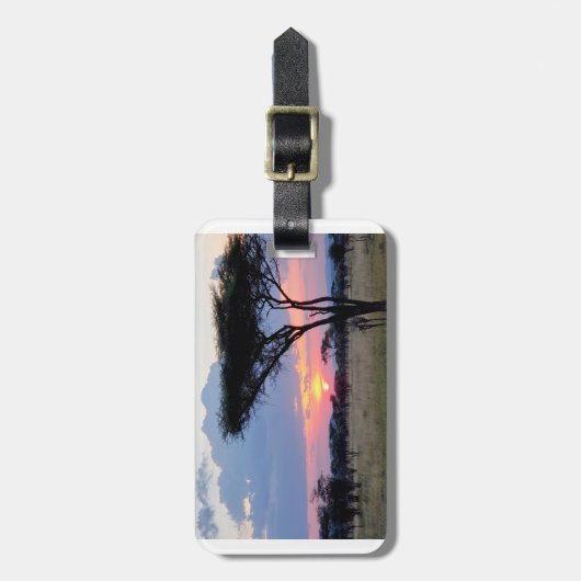 アフリカ – 日の入3 ラゲッジタグ (正面縦)