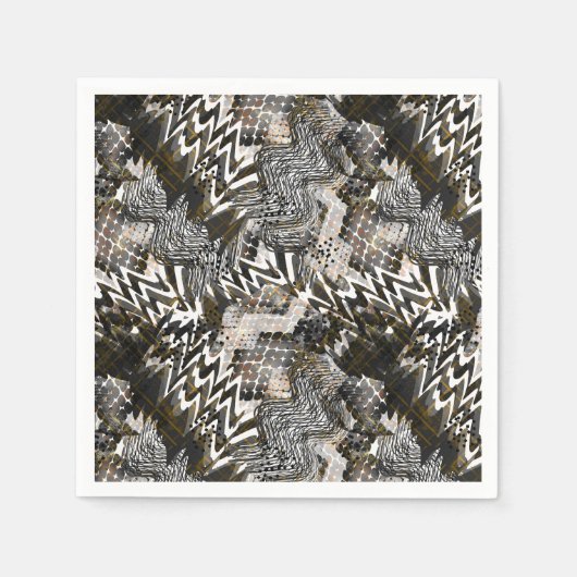 アフリカ、民族。 スタンダードカクテルナプキン (正面)