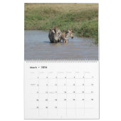 アフリカ-百万匹の動物のカレンダー2014年(2ページ カレンダー (3月 2026)