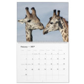 アフリカ-百万匹の動物のカレンダー2014年(2ページ カレンダー (2月 2027)