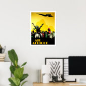 アフリカ、部族のグリーティング飛行機、ヴィンテージ旅行 ポスター (ホームオフィス)