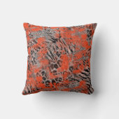 アフリカ、部族。黒、赤、灰色。 クッション (裏面)