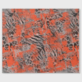 アフリカ、部族。黒、赤、灰色。 ラッピングペーパー (フラット)