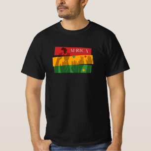 アフリカ、黒人生活問題、黒月史 Tシャツ